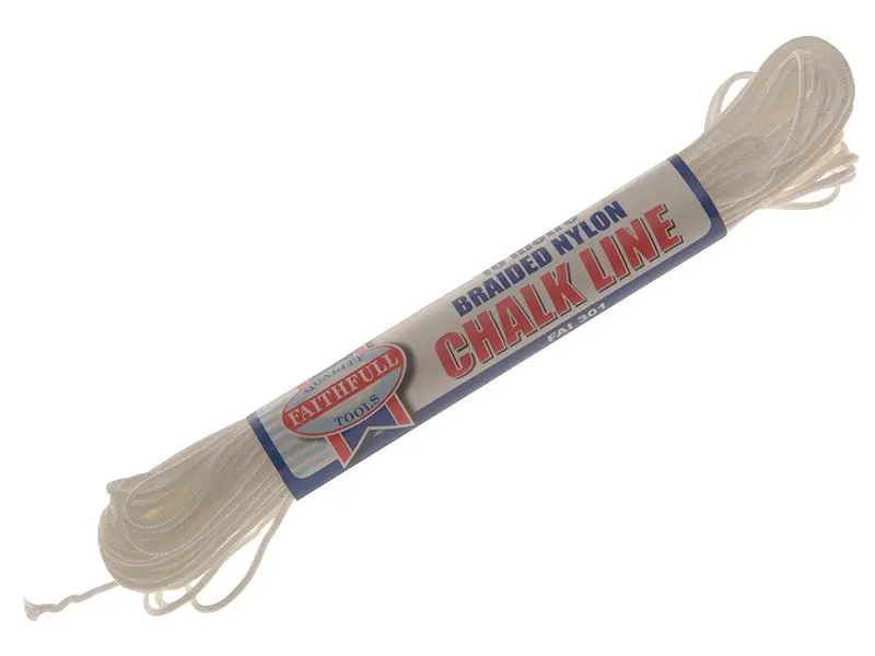 Faithfull Braided Nylon Chalk Line 18m (Pack of 12)