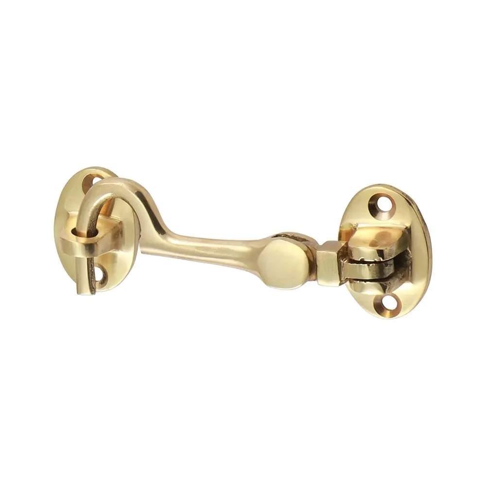Timco Polished Brass Cabin Hook, 75mm