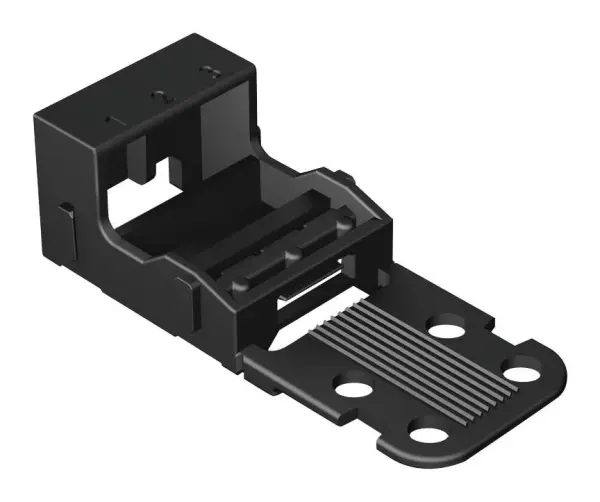 WAGO 3 Way Mounting Carrier for 221 Series, 4mm², Screw Mount - Black