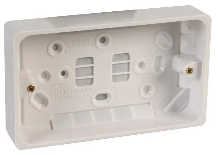 Crabtree תיבת משטח פלסטיק דו-כניסה 29 מ”מ