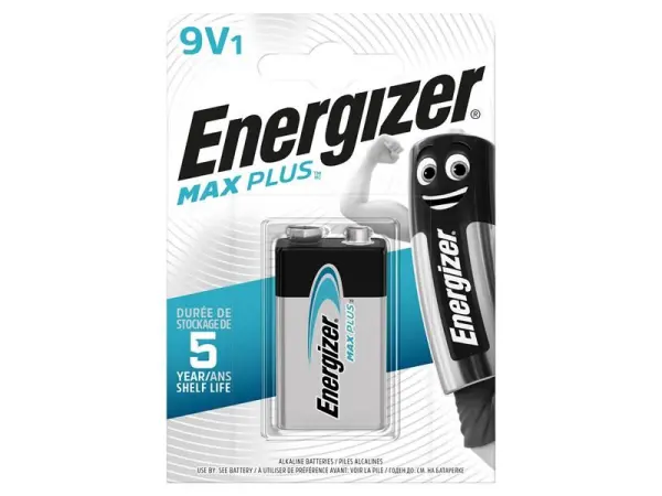 Energizer MAX PLUS 9V Alkaline Battery (Pack of 1)