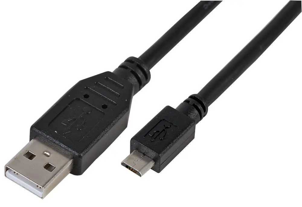 PRO SIGNAL Καλώδιο Micro USB B σε A, 2m, USB 2.0, Μαύρο