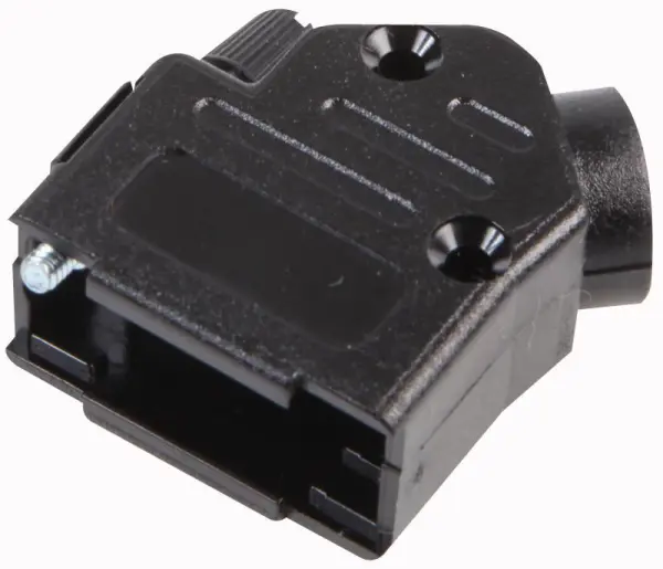 OSSI כיסוי D-Sub 9 פינים, יציאת כבל 45°, פלסטיק