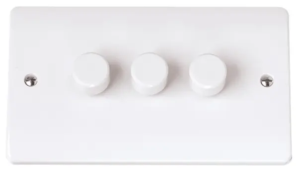 MODE 3 Gang 2 Way LED Dimmer Switch, 100W, White