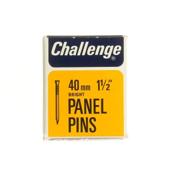 Challenge Bright Steel Panel Pins, 40mm, 40g Pack