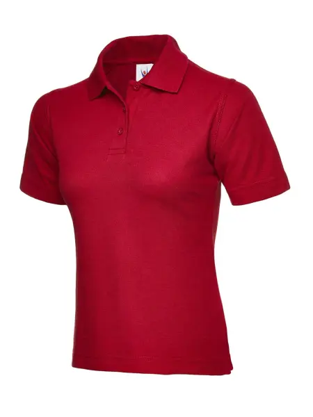 Uneek Women's Classic Polo Shirt - 50% Polyester 50% Cotton - Red - 3XL