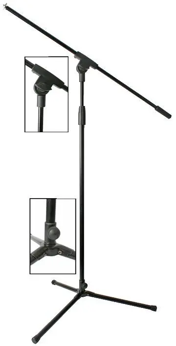 PULSE Microphone Stand with Boom Arm, Adjustable Height