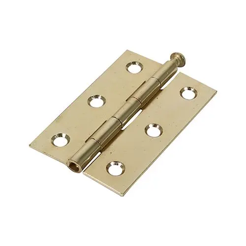 Timco Loose Pin Butt Hinge, Electro Brass, 75 x 50mm (2-Pack)