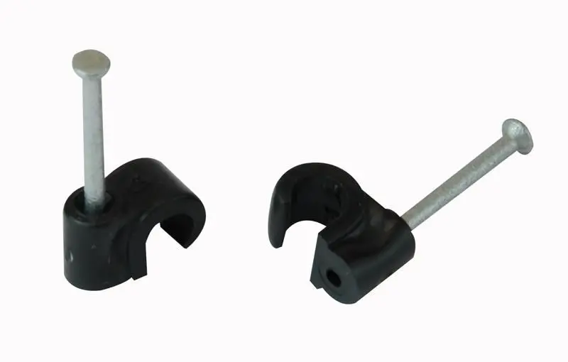 UNIFIX Clips Redondos para Cabos 6mm, Preto, Pack de 100