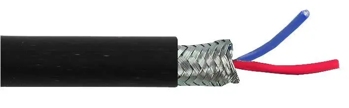 MULTICOMP PRO 7-1-2C 2芯シールドケーブル 0.1mm² 黒 25m