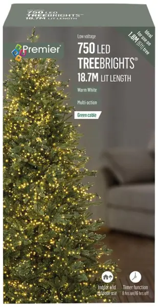 RARAION Luzes de Natal LED Branco Quente, 750 LEDs com Temporizador