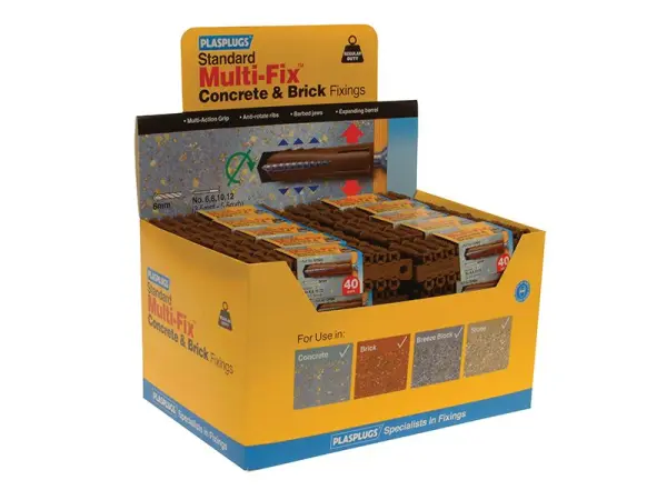 Plasplugs GP600 汎用プラグ 50パック x 40個 ブラウン