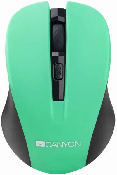 CANYON Wireless Optical Mouse, Green, 1200dpi, SoftTouch