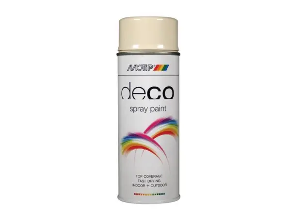 MOTIP Deco Spray Paint High Gloss RAL 1013 Oyster White 400ml