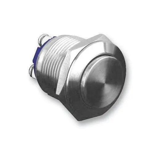 Anti Vandal Switch, SPST, Momentary Off-(On), Raised, Natural, 19mm