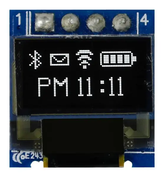 OLED Graphic Display Module 64x32 White on Black I2C 3V