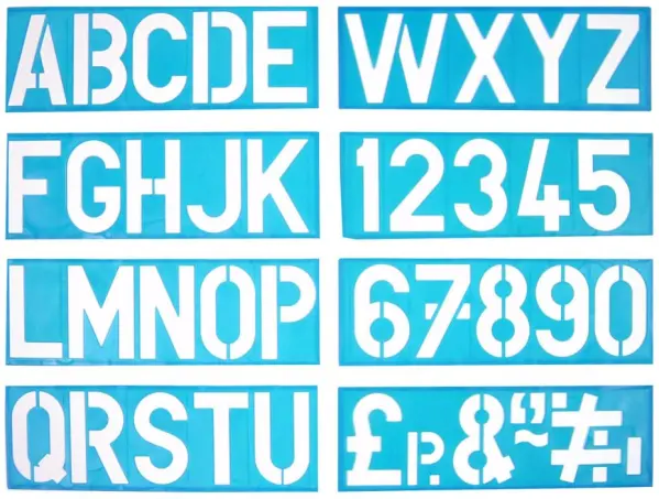 Major Brushes 100mm Stencil Set of 8