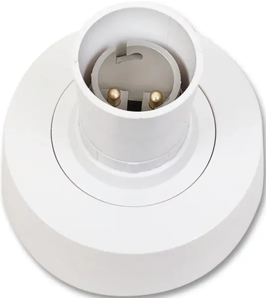 Support de lampe à baïonnette CLICK, blanc, jupe droite