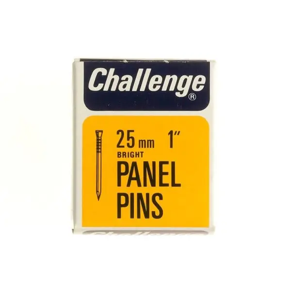 Challenge Bright Steel Panel Pins 25mm 50g