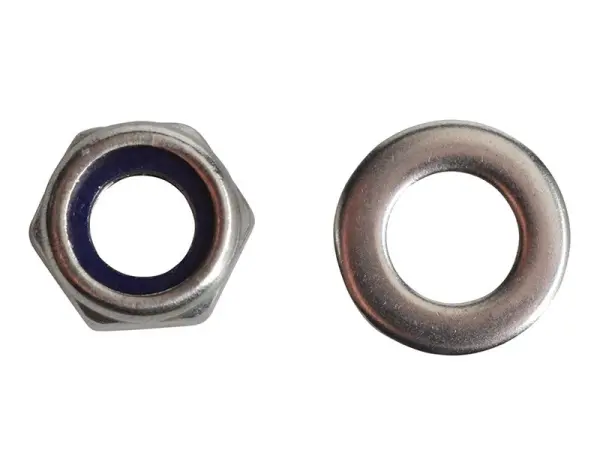 Écrous Nyloc ForgeFix avec rondelles, Acier inoxydable A2, M6, Paquet de 20