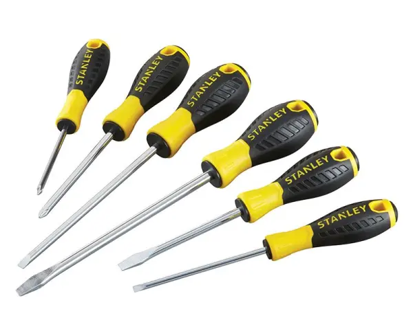 STANLEY Essential Screwdriver Set, Chrome Vanadium Steel, 6-Piece