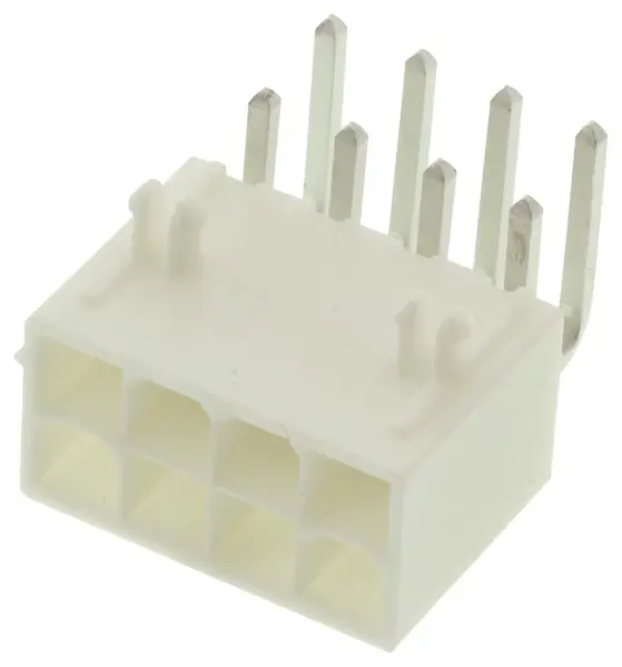 MOLEX / BRAD Mini-Fit Jr. Header, 2 Row Right Angle, 8 Way