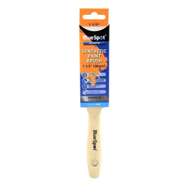 Blue Spot Tools 38mm syntetický štětec s dřevěnou rukojetí