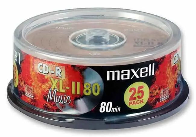 MAXELL CD-R XL-II Blank Audio CDs (25-Pack)