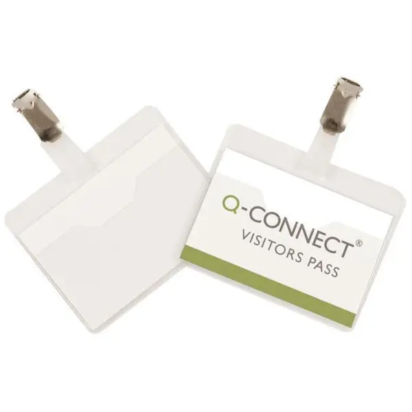 Q Connect 60x90mm Visitor Name Badges, Pack of 25