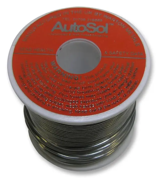 Warton No-Clean Cored Solder Wire, 1.2mm, Sn63/Pb37, 183°C