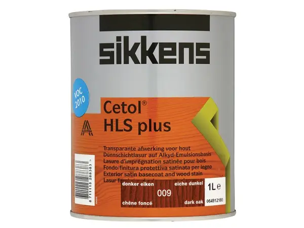 Sikkens Cetol HLS Plus Tinte Translúcido para Madera, Roble Oscuro, 1 Litro