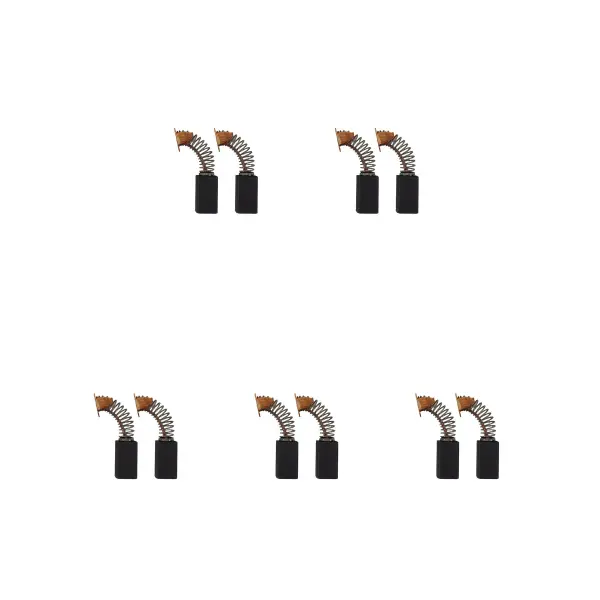 5 Sets of Carbon Brushes for Ryobi Hammer-Router, 6.4 x 9.4 x 18/16mm