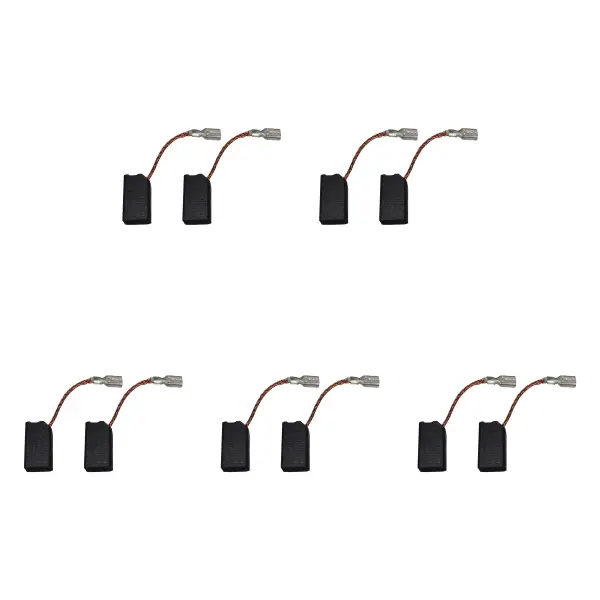 5 Conjuntos de Escovas de Carvão para Furadeiras Black & Decker Dewalt (6,25 × 