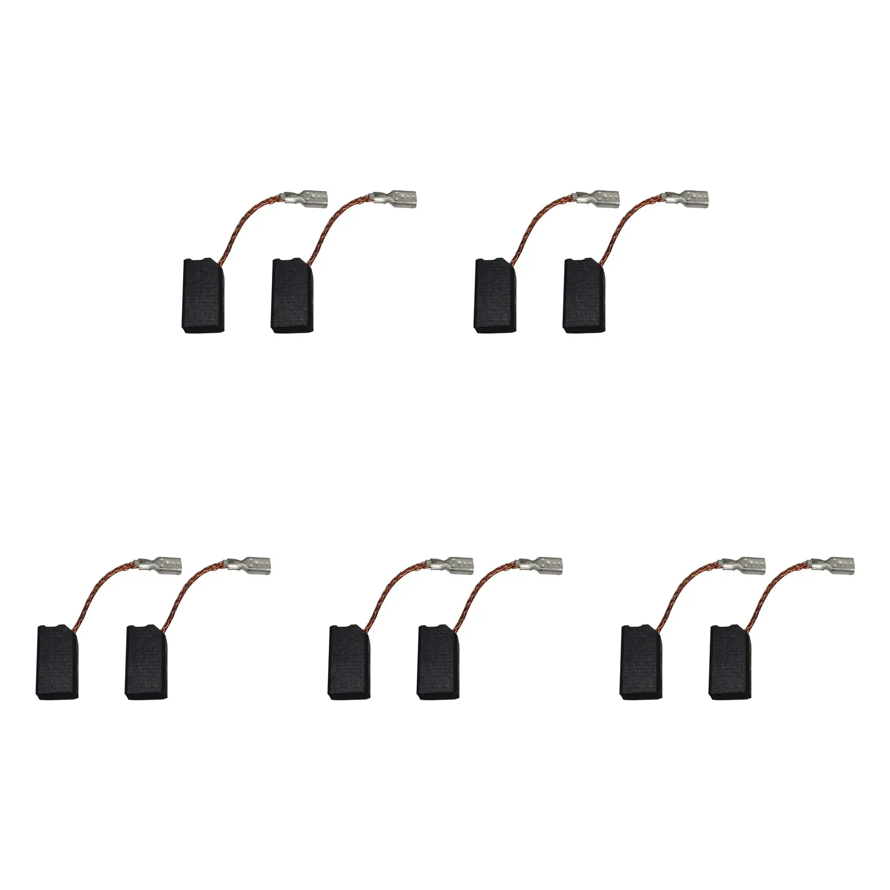 5 Conjuntos de Escovas de Carvão para Furadeiras Black & Decker Dewalt (6,25 × 