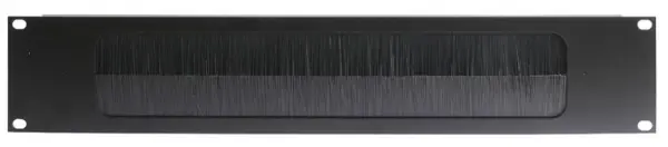 PENN ELCOM 19인치 2U 알루미늄 브러시 패널, 블랙