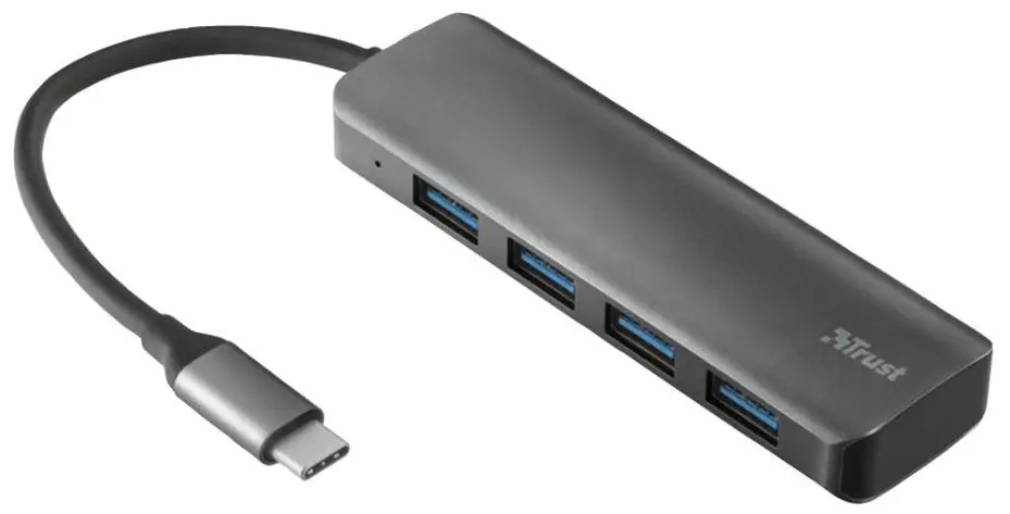 TRUST Halyx Aluminium USB-C 4-Port USB 3.2 Gen 1 Hub