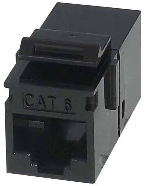 TUK Cat6 Unshielded Keystone Coupler, Black