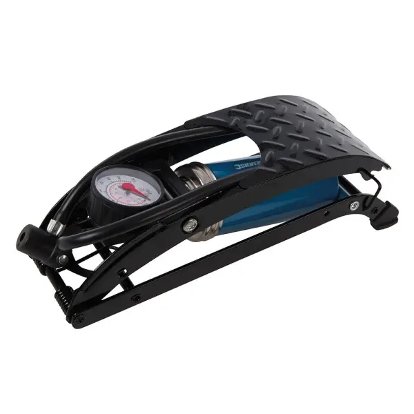 Silverline Bomba de Pie Monocilíndrica, 280cc, Estructura de Acero, 100PSI