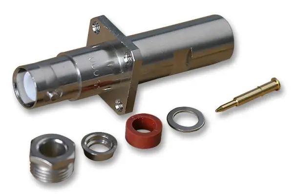 RADIALL Ευθύς SHV Βύσμα, Φλάντζας, Κάλυθρος 5/50, Χρυσοεπιχρωματισμός