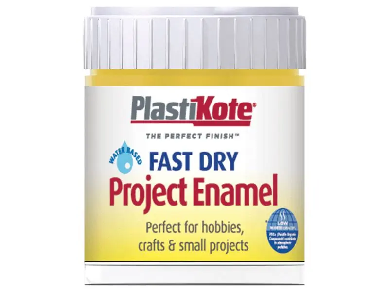 PlastiKote Fast Dry Enamel Paint - Buttercup Yellow, 59ml