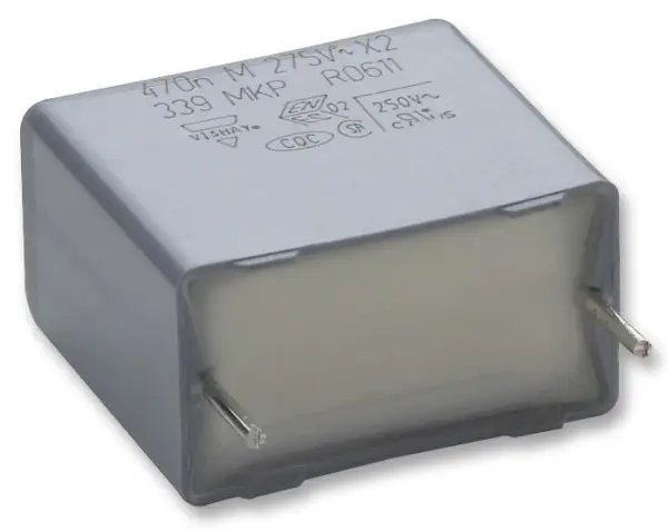 Vishay Safety Capacitor, Metallized PP, X2, 2.2µF, 310VAC, 27.5mm Lead Spacing
