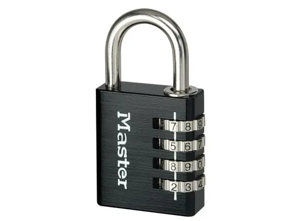 Master Lock – Hliníkový visací zámek s 4-místným kódem, 40mm