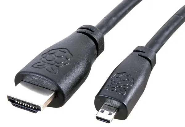 Cabo Micro HDMI para HDMI Raspberry Pi 4, 2m, Preto