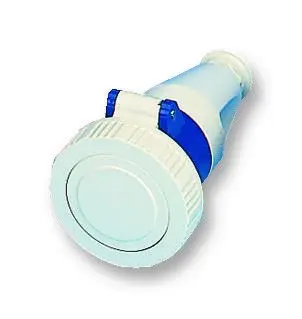 WALTHER 32A 230V Cable Mount CEE Socket, 2P+E, Blue, IP67