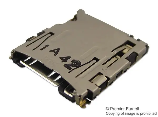 HIROSE DM3 MicroSD Memory Card Connector, Push-Push, 8 Contacts