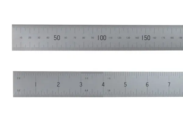 Règle en acier brossé chromé Fisher, 1 m/39 po