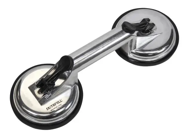 Faithfull 알루미늄 프로 흡착 리프터, 더블 패드, 110kg 적재량