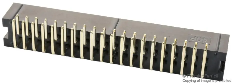 MULTICOMP PRO Connecteur à broches 2,54 mm, 2 rangées, 40 voies, angle droit