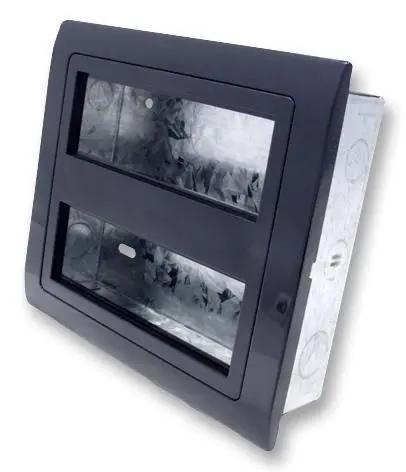 IKON Cornice Modulare 2 Gang, Nera, per Moduli da 25mm/50mm