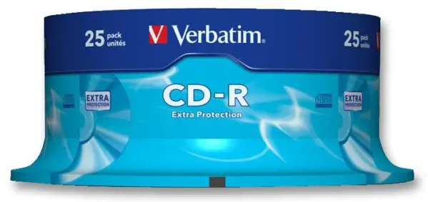 Disques CD-R vierges VERBATIM 52x, Spindle de 25